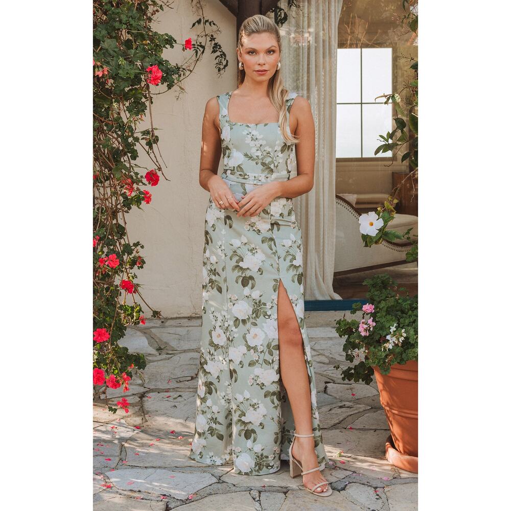 Show Me Your Mumu Paris Gown in Secret Garden Stretch L
